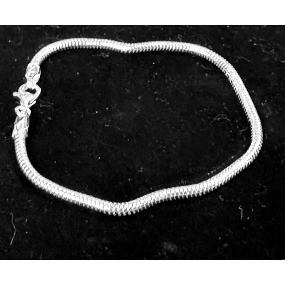 Italy 925 Sterling Silver Snake Chain Bracelet 7